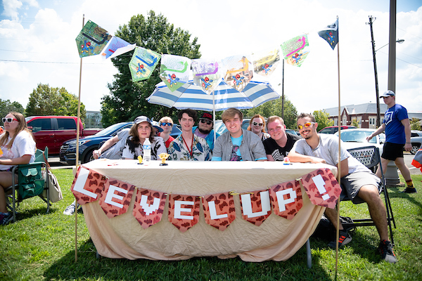 This is a picture of the Level Up Gaming Club at the JSU Get on Board Day 2019 